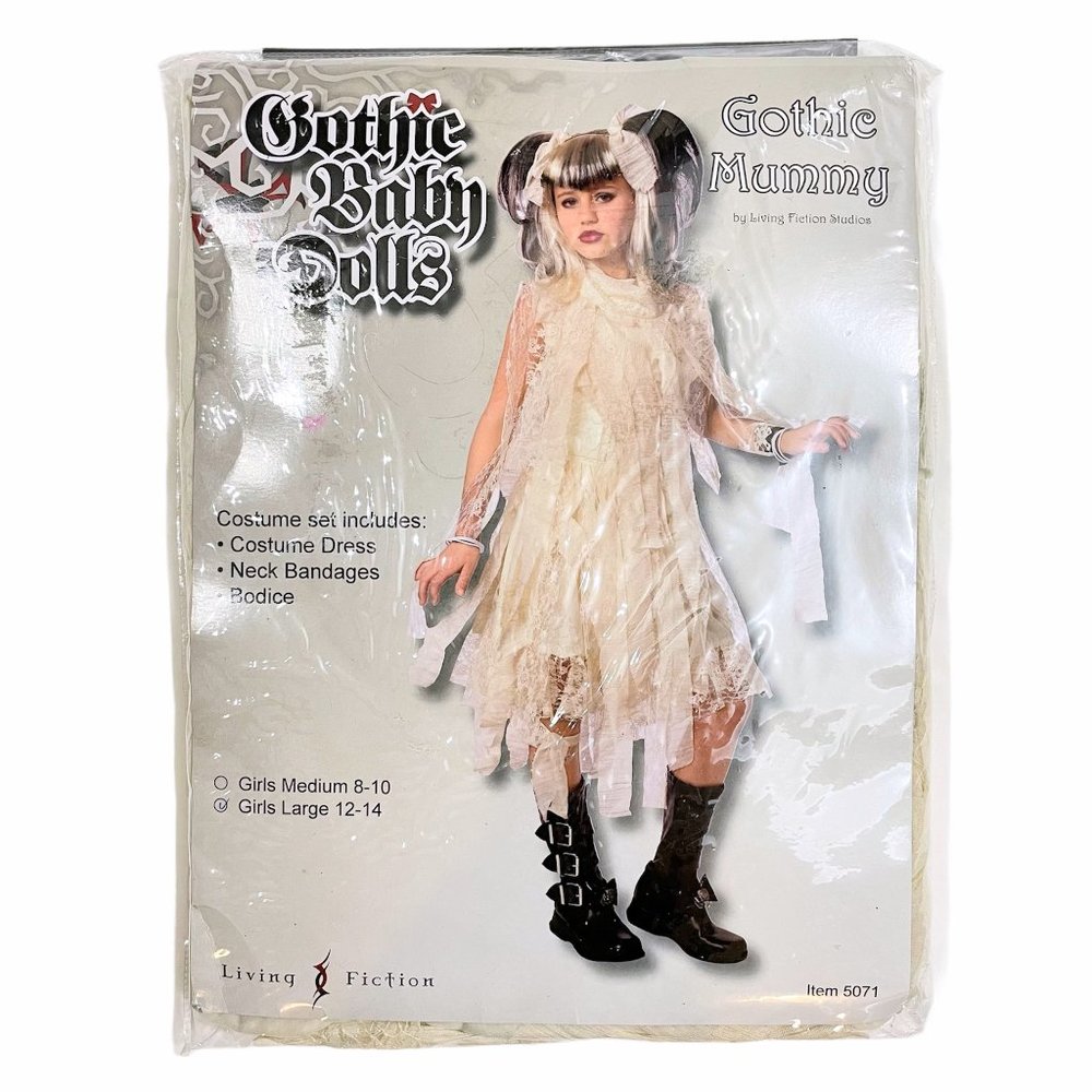 Gothic Baby Dolls Goth Punk Mummy Costume Youth Child Girl's Large 12-14